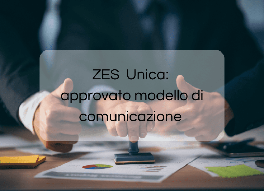 Zes unica approvato modello di comunicazione 